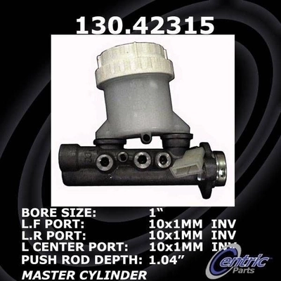 New Master Cylinder by CENTRIC PARTS - 130.42315 pa4