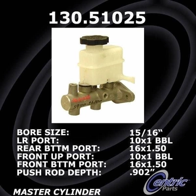 Maître-cylindre neuf by CENTRIC PARTS - 130.51025 pa2