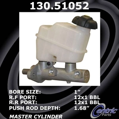 New Master Cylinder by CENTRIC PARTS - 130.51052 pa3