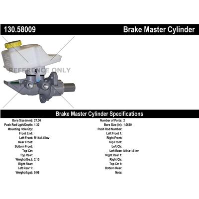 Maître-cylindre neuf by CENTRIC PARTS - 130.58009 pa1