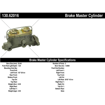 Maître-cylindre neuf by CENTRIC PARTS - 130.62016 pa1