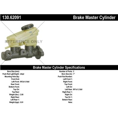 New Master Cylinder by CENTRIC PARTS - 130.62091 pa2