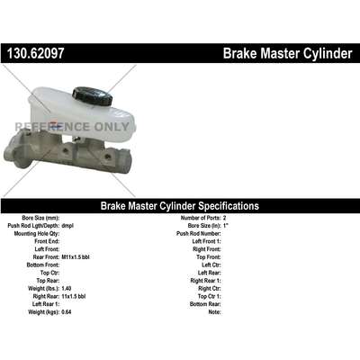 Maître-cylindre neuf by CENTRIC PARTS - 130.62097 pa1