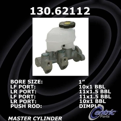 New Master Cylinder by CENTRIC PARTS - 130.62112 pa3