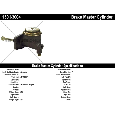 Maître-cylindre neuf by CENTRIC PARTS - 130.63004 pa1