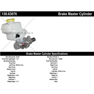 Maître-cylindre neuf by CENTRIC PARTS - 130.63076 pa1