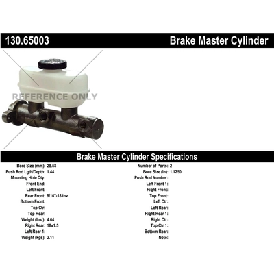 Maître-cylindre neuf by CENTRIC PARTS - 130.65003 pa1