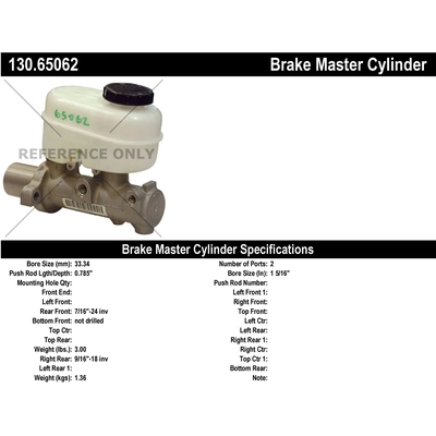 Maître-cylindre neuf by CENTRIC PARTS - 130.65062 pa1