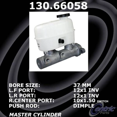 New Master Cylinder by CENTRIC PARTS - 130.66058 pa6