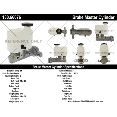 Maître-cylindre neuf by CENTRIC PARTS - 130.66076 pa1