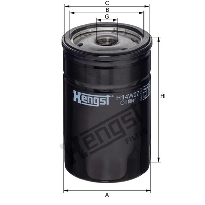 HENGST FILTER - H14W07 - Oil Spin-on filter pa1