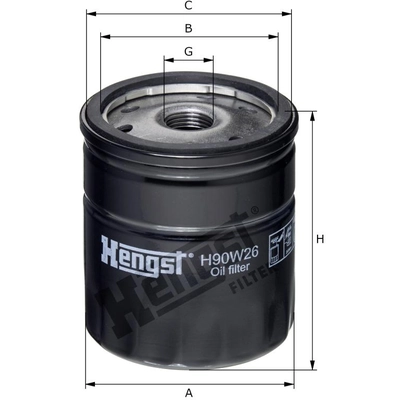 HENGST FILTER - H90W26 - Oil Spin-On Filter pa2