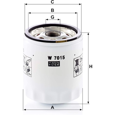 MANN-FILTER - W7015 - Filtre à l'huile pa7