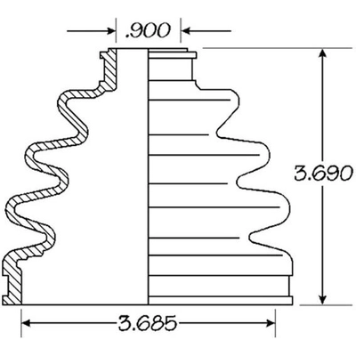 Ensemble de Soufflet de Joint Homocinétique extérieur by EMPI - 86-2129D pa1