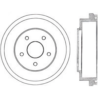 Tambour de frein arrière by CENTRIC PARTS - 123.40013 pa1