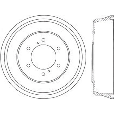 Tambour de frein arrière by CENTRIC PARTS - 123.42022 pa1