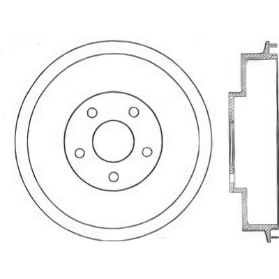 Tambour de frein arrière by CENTRIC PARTS - 123.47011 pa1