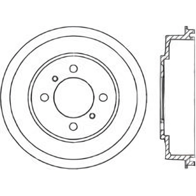 Tambour de frein arrière by CENTRIC PARTS - 123.51012 pa2