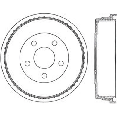 Tambour de frein arrière by CENTRIC PARTS - 123.61049 pa1