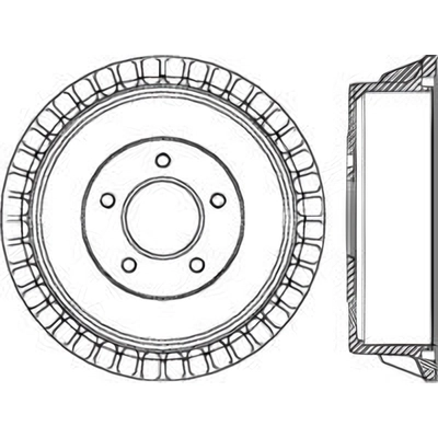 Tambour de frein arrière by CENTRIC PARTS - 123.65033 pa2