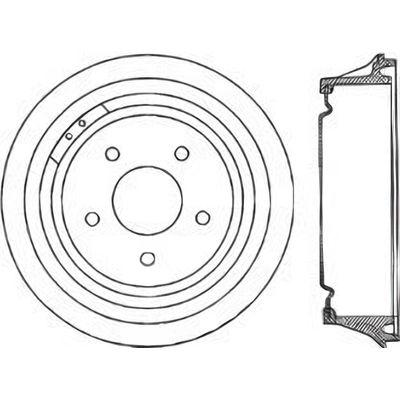 Tambour de frein arrière by CENTRIC PARTS - 123.66028 pa2