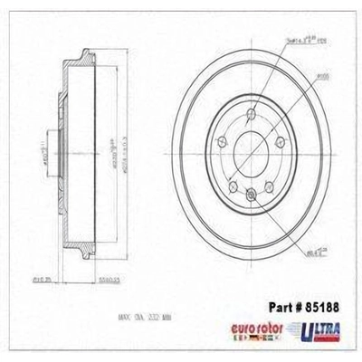 ULTRA - 85188 - Tambour de frein arrière pa3