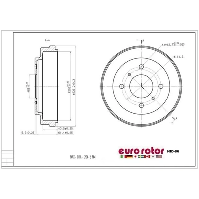 ULTRA - NID86 - Rear Brake Drum pa1