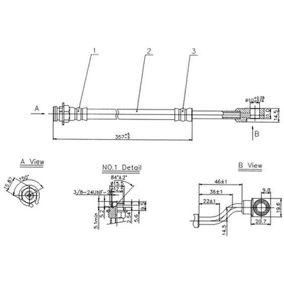 Flexible de frein arrière by CENTRIC PARTS - 150.66337 pa7