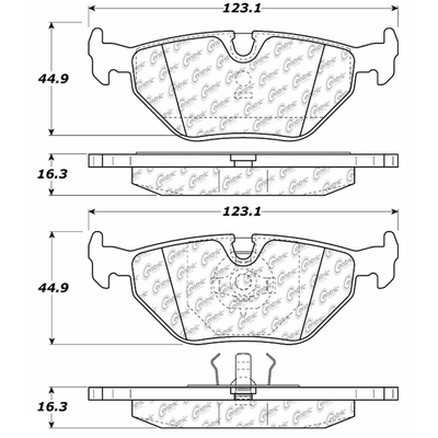 Rear Ceramic Pads by CENTRIC PARTS - 103.03960 pa2