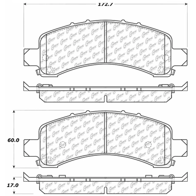 Rear Ceramic Pads by CENTRIC PARTS - 103.09741 pa1