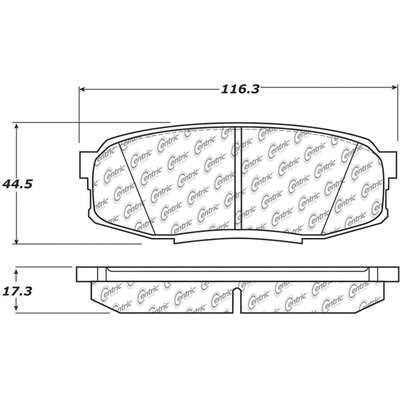 Rear Ceramic Pads by CENTRIC PARTS - 103.13040 pa1