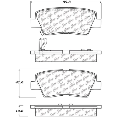 Rear Ceramic Pads by CENTRIC PARTS - 103.13130 pa2