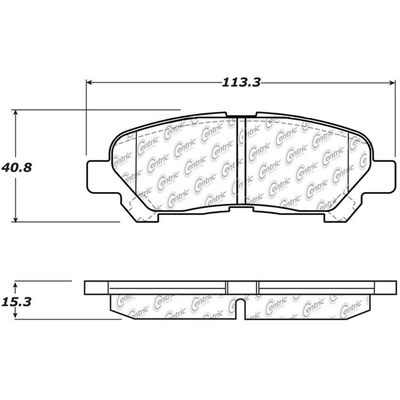 Rear Ceramic Pads by CENTRIC PARTS - 103.13250 pa2