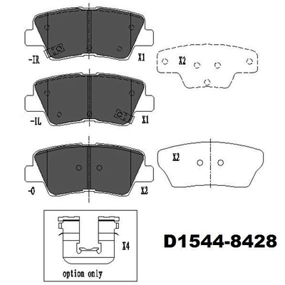 EUROROTOR - ID1544H - Rear Ceramic Pads pa3