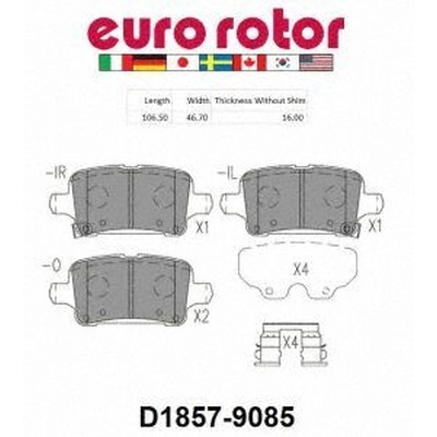 EUROROTOR - ID1857H - Plaquette arrière en céramique pa2