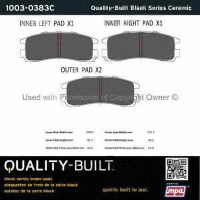 Rear Ceramic Pads by QUALITY-BUILT - 1003-0383C pa1