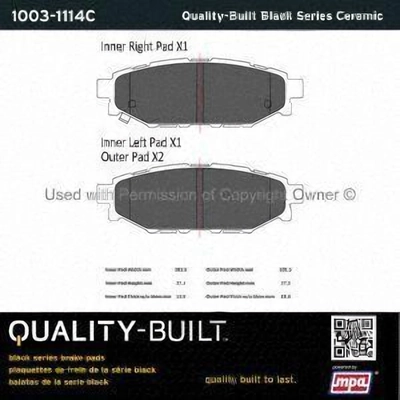 Rear Ceramic Pads by QUALITY-BUILT - 1003-1114C pa2