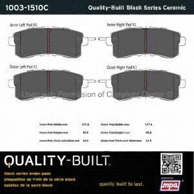 Rear Ceramic Pads by QUALITY-BUILT - 1003-1510C pa2