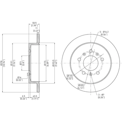 Rear Disc Brake Rotor by DYNAMIC FRICTION COMPANY - 600-45011 pa3