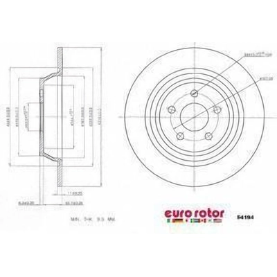 ULTRA - 54194 - Rear Disc Brake Rotor pa1