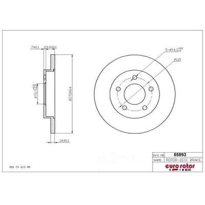 Rear Disc Brake Rotor by ULTRA - 55893 pa3