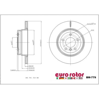 ULTRA - BM779 - Rear Disc Brake Rotor pa1