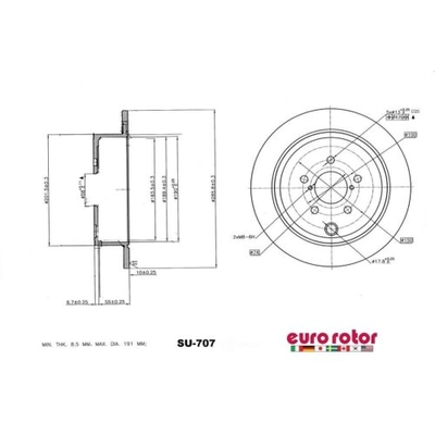 ULTRA - SU707 - Rear Disc Brake Rotor pa2