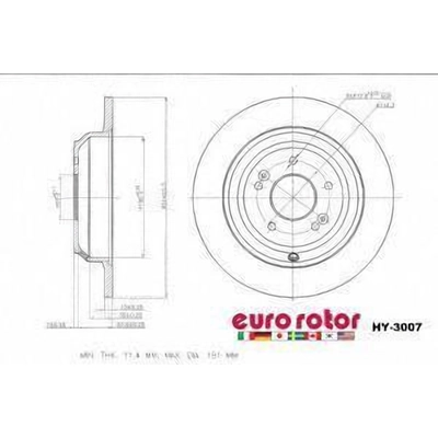 Rear Disc Brake Rotor by ULTRA - HY3007 pa1