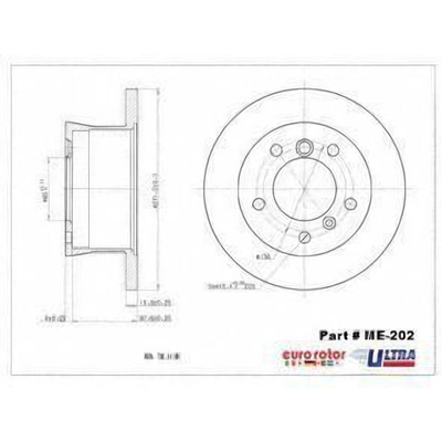 Rear Disc Brake Rotor by ULTRA - ME202 pa1