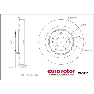 ULTRA - MI3012 - Rotor de frein à disque arrière pa3