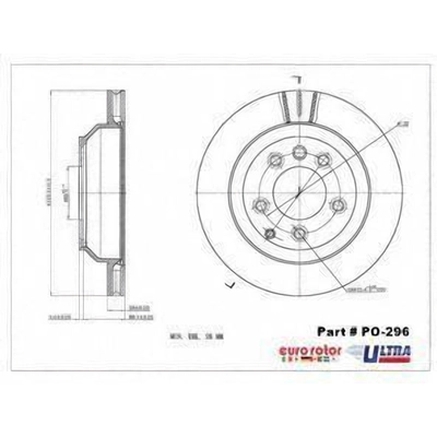 Rear Disc Brake Rotor by ULTRA - PO296 pa1