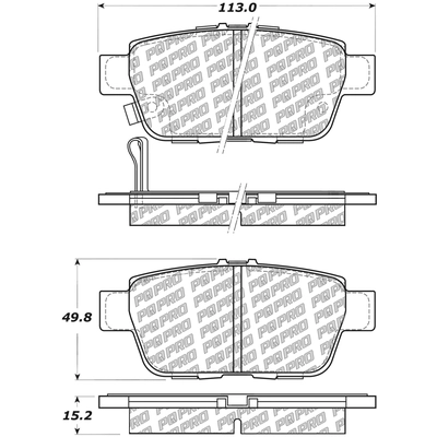 Rear Disc Pads by CENTRIC PARTS - 500.11030 pa3