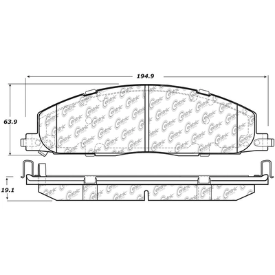 Rear High Performance Pads by CENTRIC PARTS - 306.14000 pa1