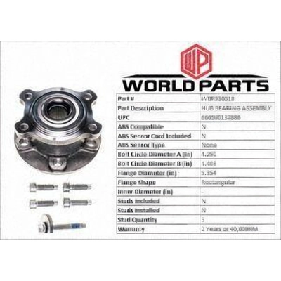 Assemblage du moyeu arrière by WORLDPARTS - WBR930518 pa7